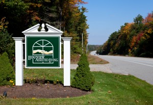 ledgeview assisted living sign next to road