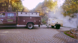 truck towing generator